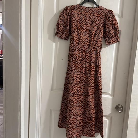 NWOT Love Whit Dotted Puff Sleeve Dress - Picture 6 of 9
